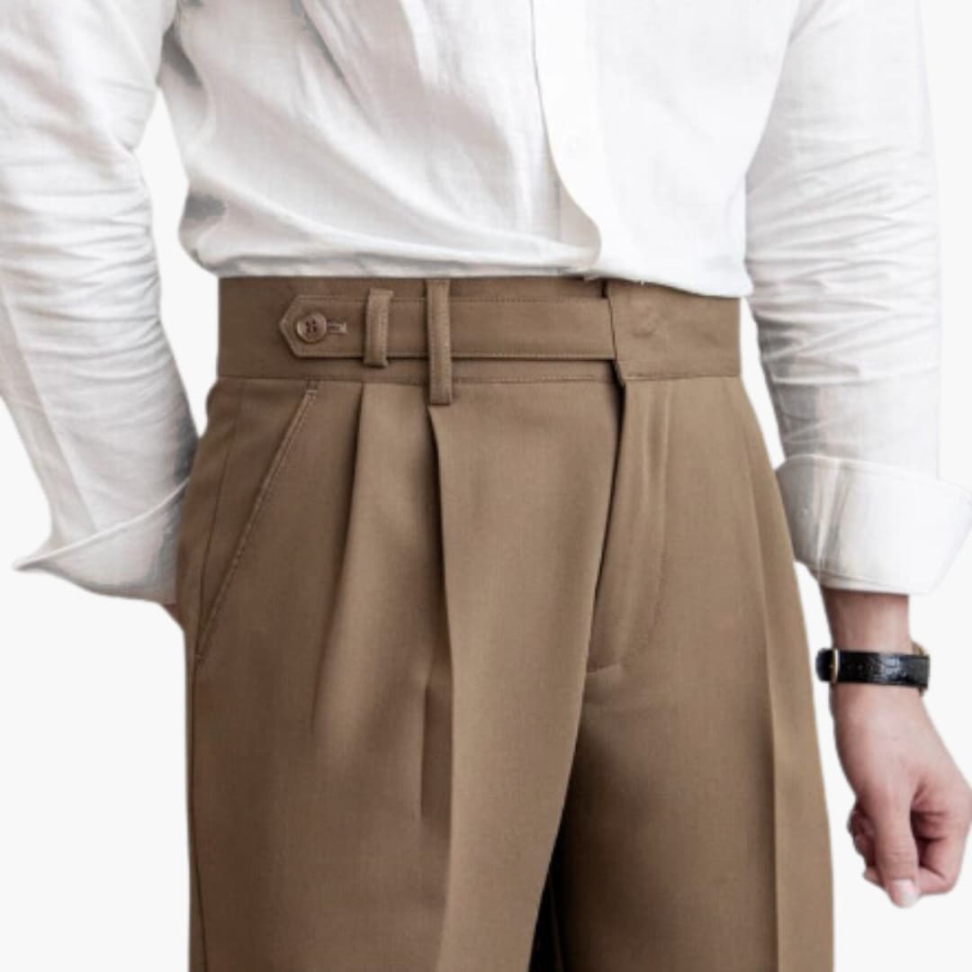 Xavier - Pleated Tapered Trousers