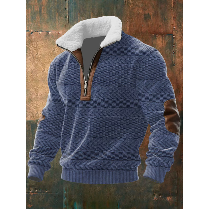 Elias - Fair Isle Yoke Half-Zip Jumper
