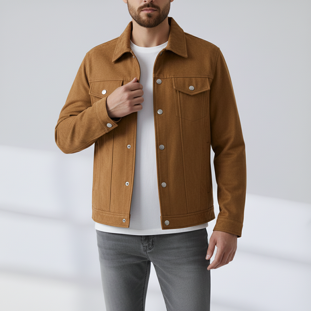 Monty - Suede Trucker Jacket