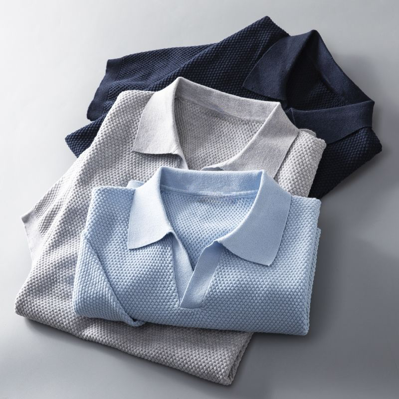 Hetty London Modern Knit Polo Shirt for Men