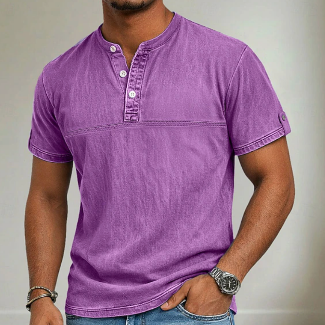 Hetty London Mandarin Collar Shirt for Men
