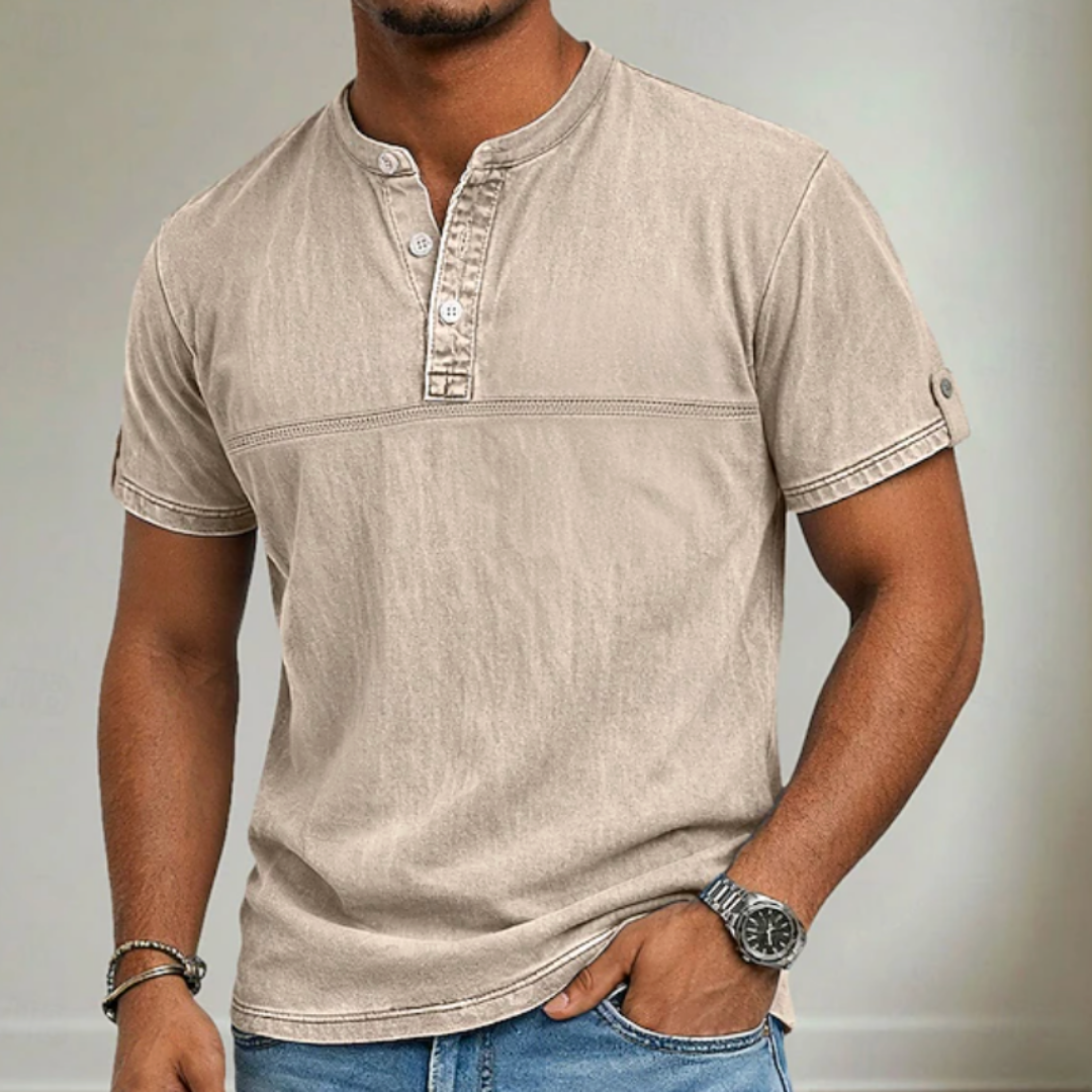Hetty London Mandarin Collar Shirt for Men