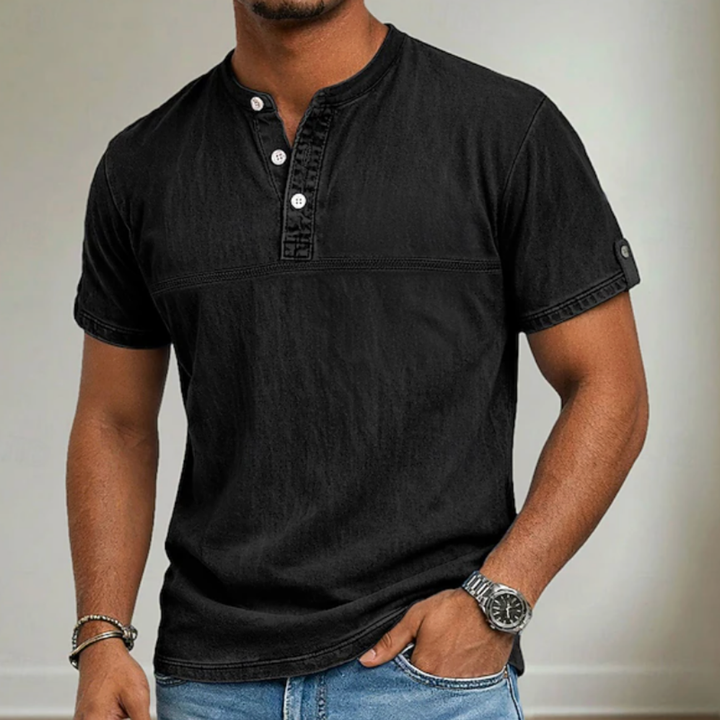 Hetty London Mandarin Collar Shirt for Men