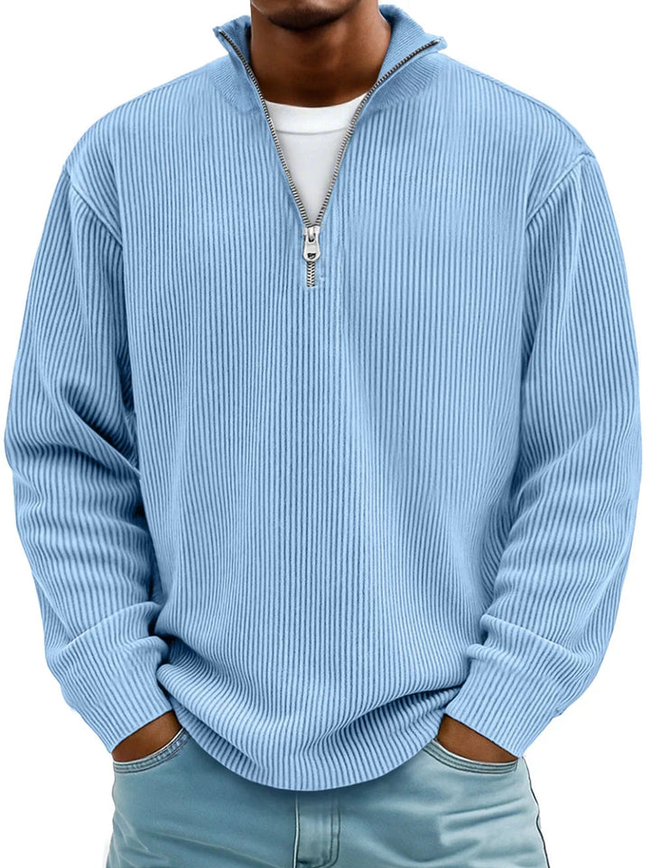 Nelson - Ribbed Half-Zip Jumper
