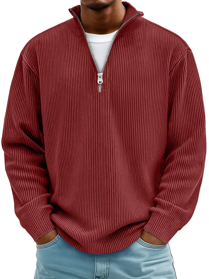 Nelson - Ribbed Half-Zip Jumper