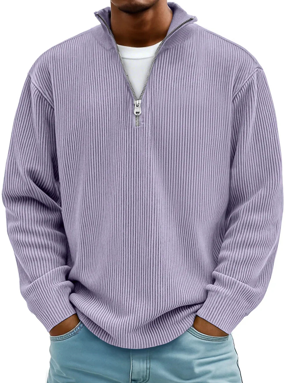 Nelson - Ribbed Half-Zip Jumper