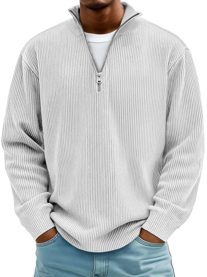 Nelson - Ribbed Half-Zip Jumper