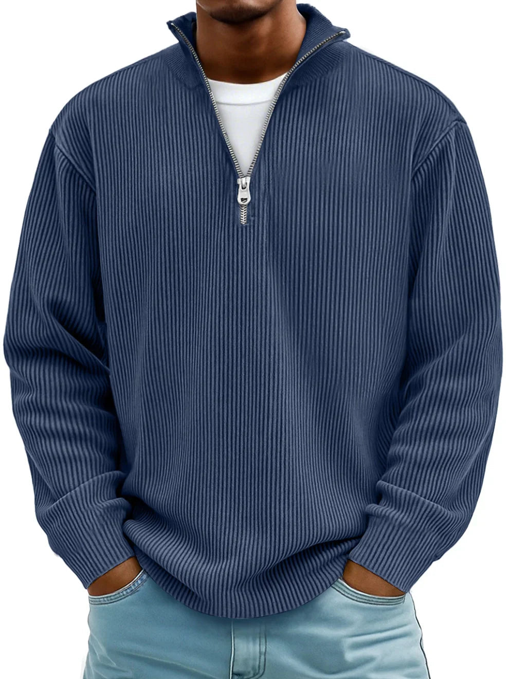Nelson - Ribbed Half-Zip Jumper