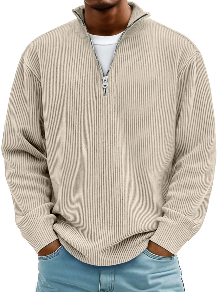 Nelson - Ribbed Half-Zip Jumper