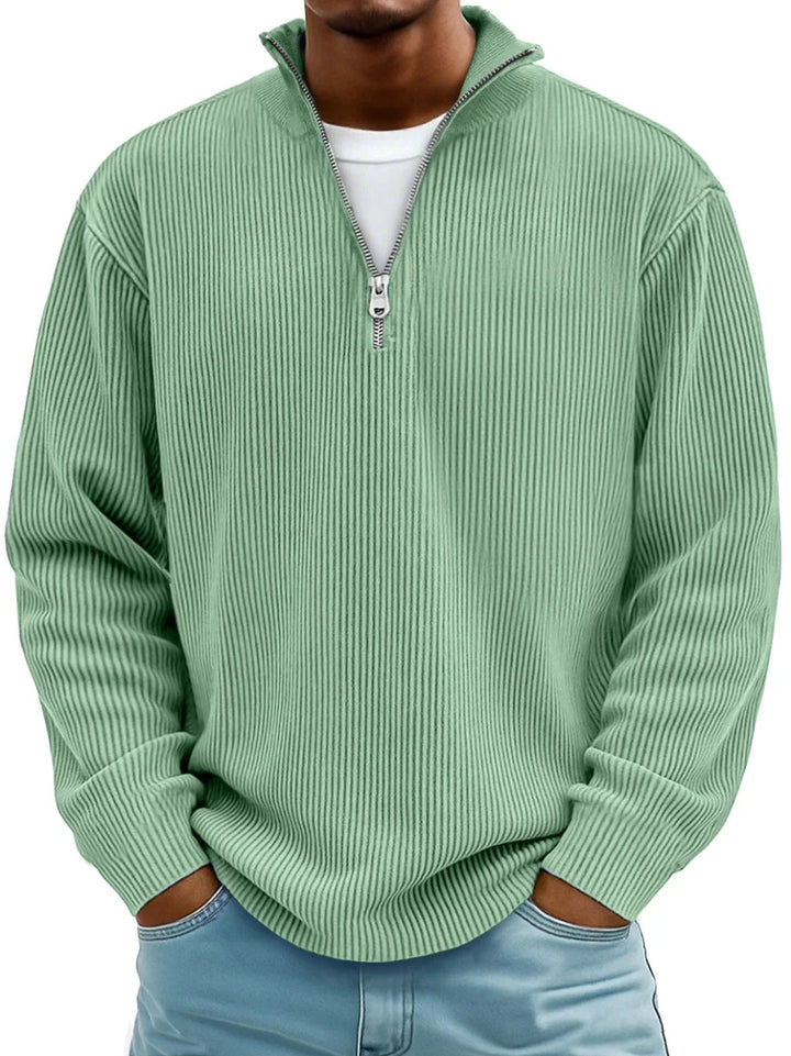 Nelson - Ribbed Half-Zip Jumper
