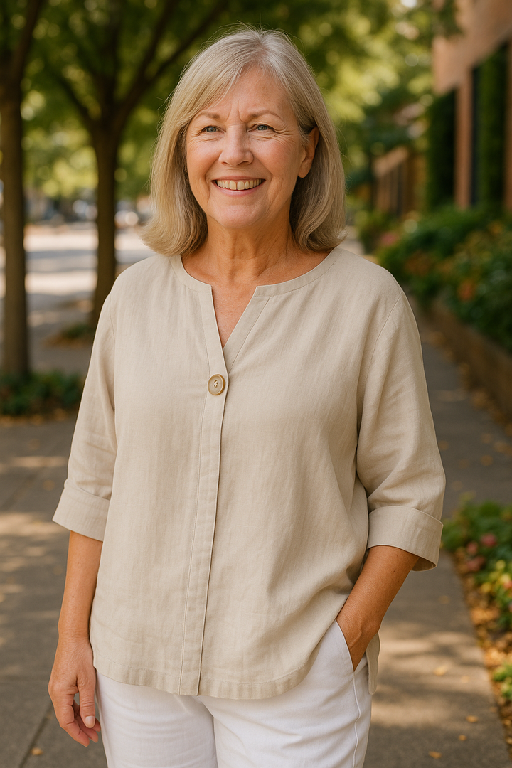 Simone | Blouse - Light. Flattering. Made for real women