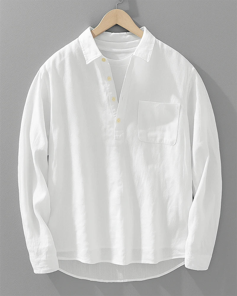 Hetty London Half-Placket Button Shirt for Men
