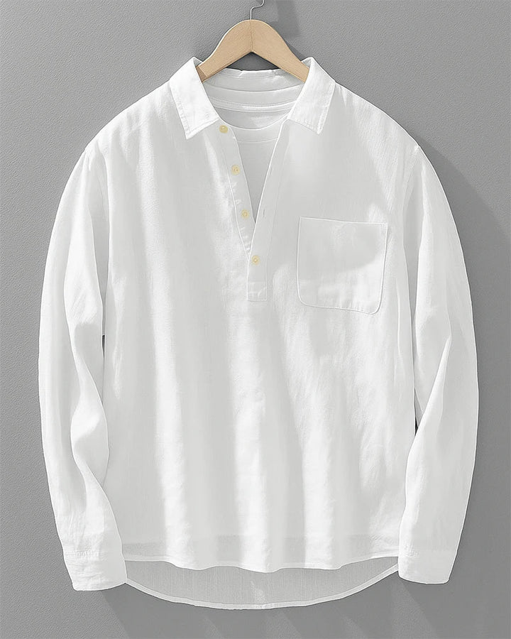 Hetty London Half-Placket Button Shirt for Men
