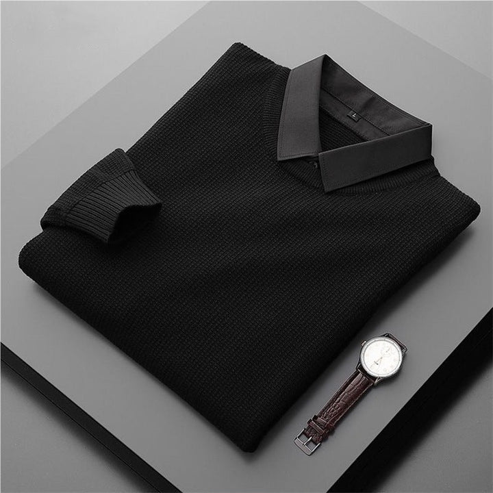 Kingsley - Dark Collar Knit Jumper