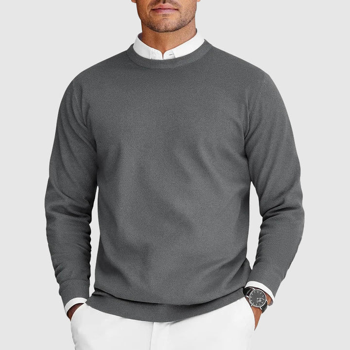 Kenneth - Patterned Crew Neck Jumper