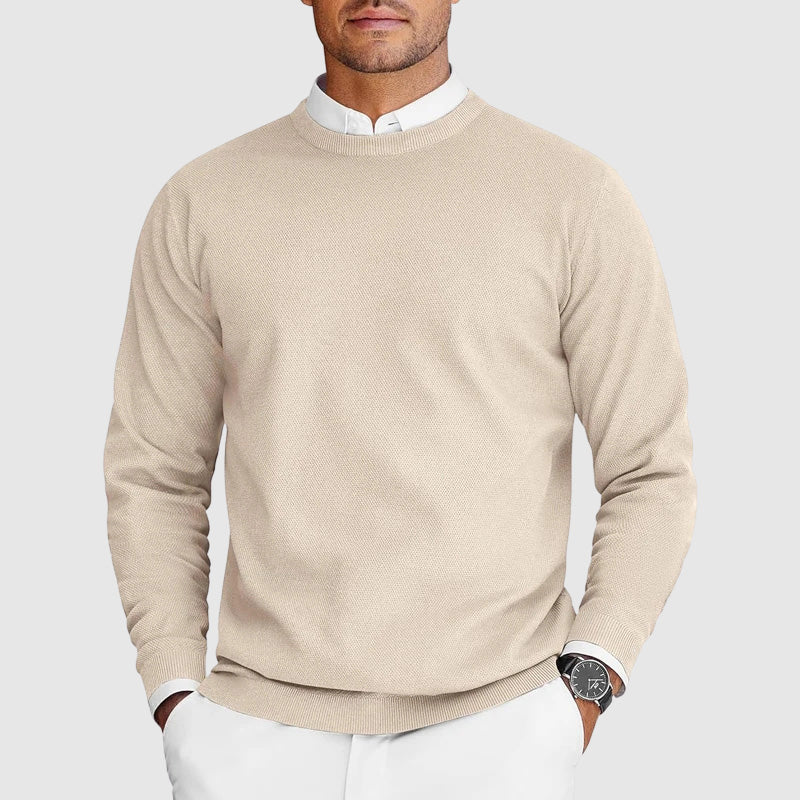 Kenneth - Patterned Crew Neck Jumper