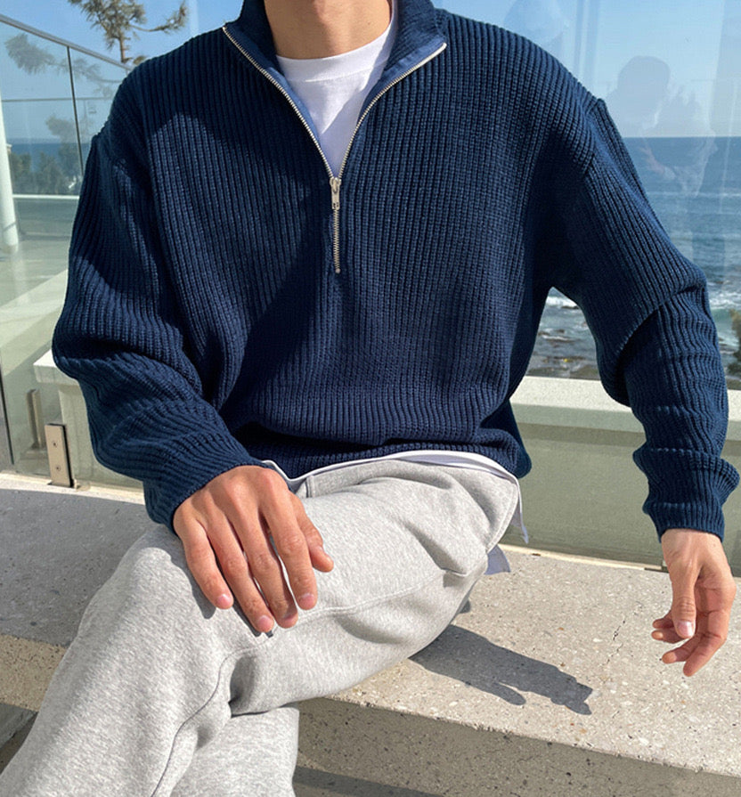 Ambrose - Ribbed Half-Zip Jumper