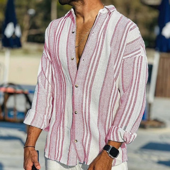 Hetty London Striped Linen Shirt for Men