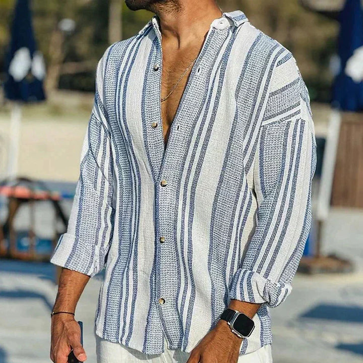 Hetty London Striped Linen Shirt for Men