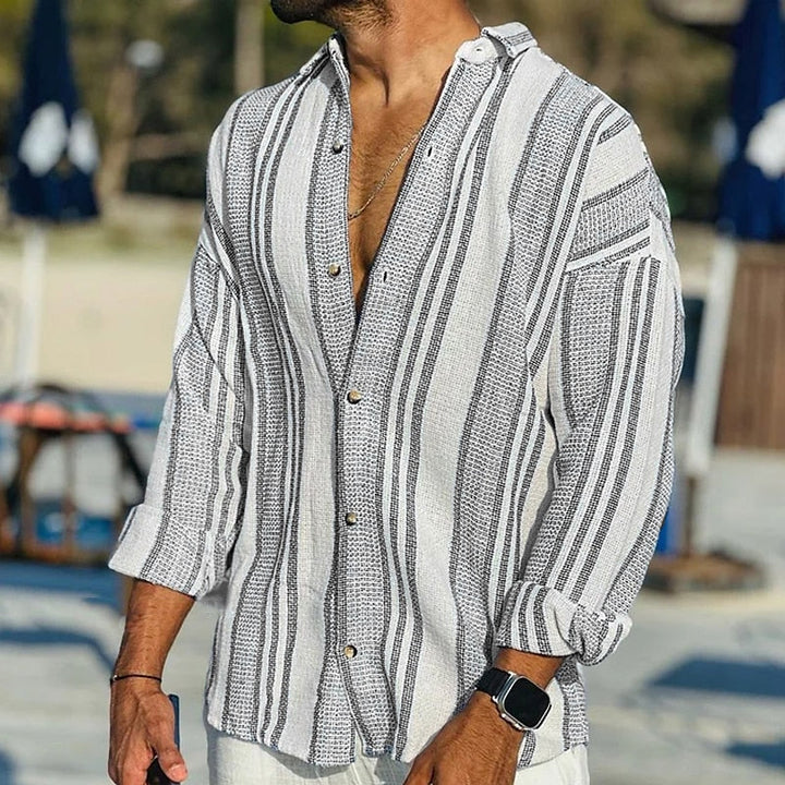Hetty London Striped Linen Shirt for Men