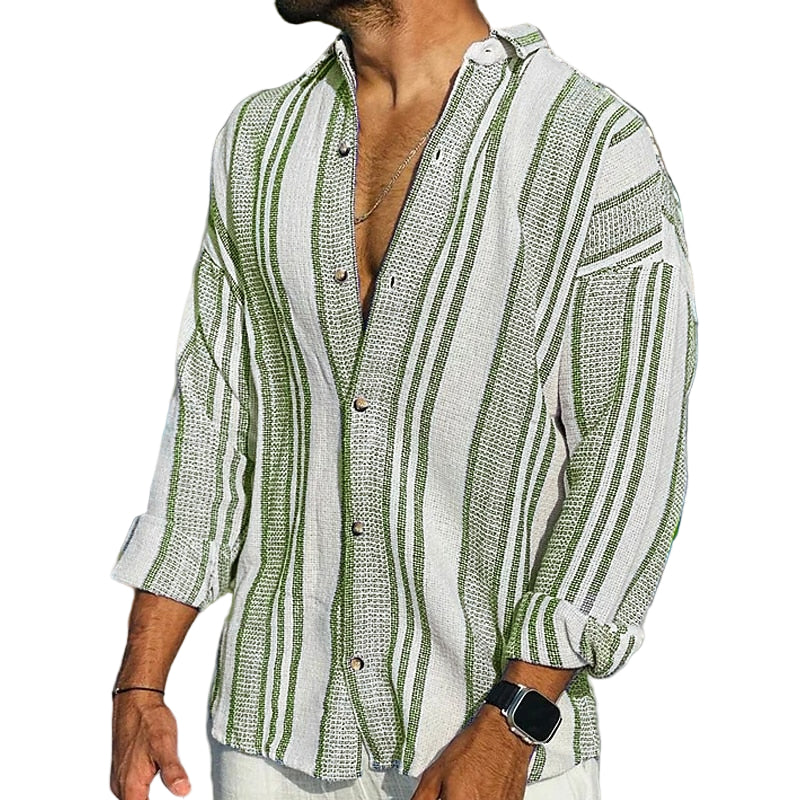 Hetty London Striped Linen Shirt for Men