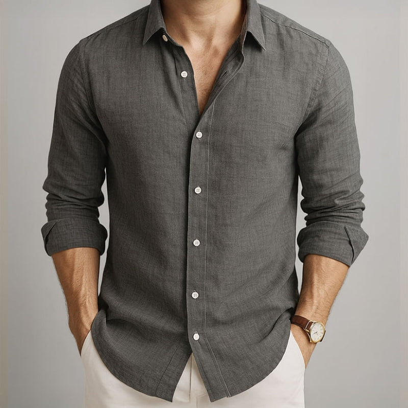 Hetty London Modern Fit Linen Shirt for Men