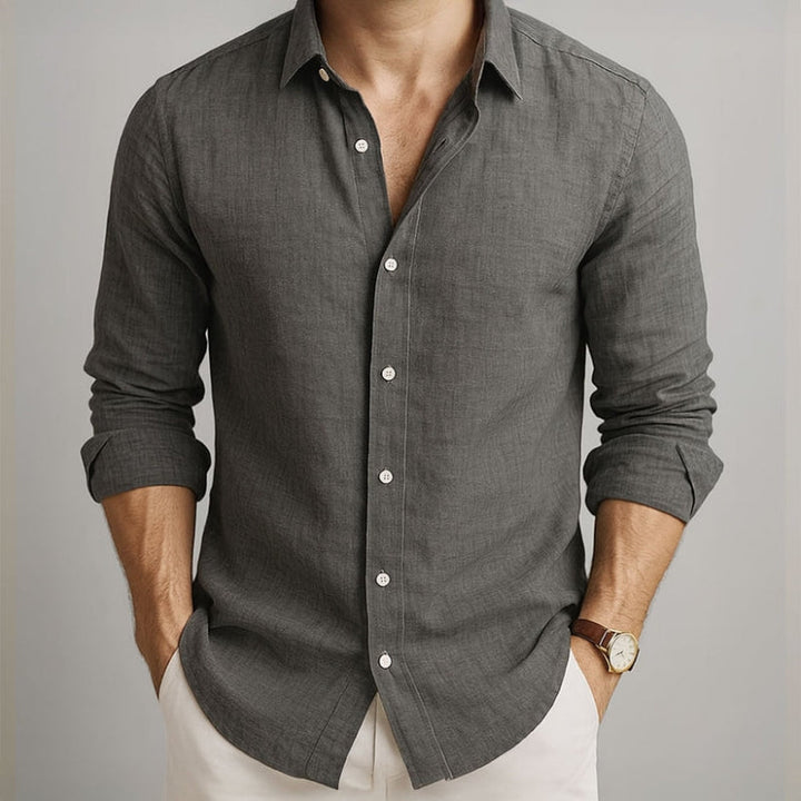 Hetty London Modern Fit Linen Shirt for Men