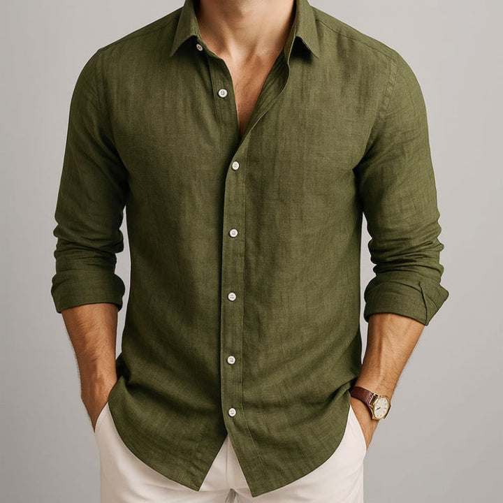Hetty London Modern Fit Linen Shirt for Men