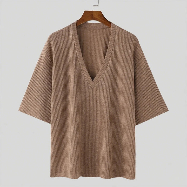 Hawthorne Ribbed V-Neck Tee