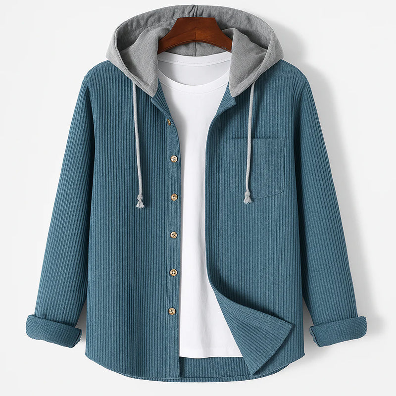 Hetty London Corduroy Hooded Shirt
