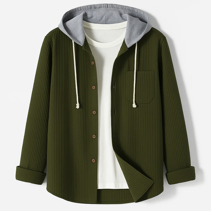 Hetty London Corduroy Hooded Shirt