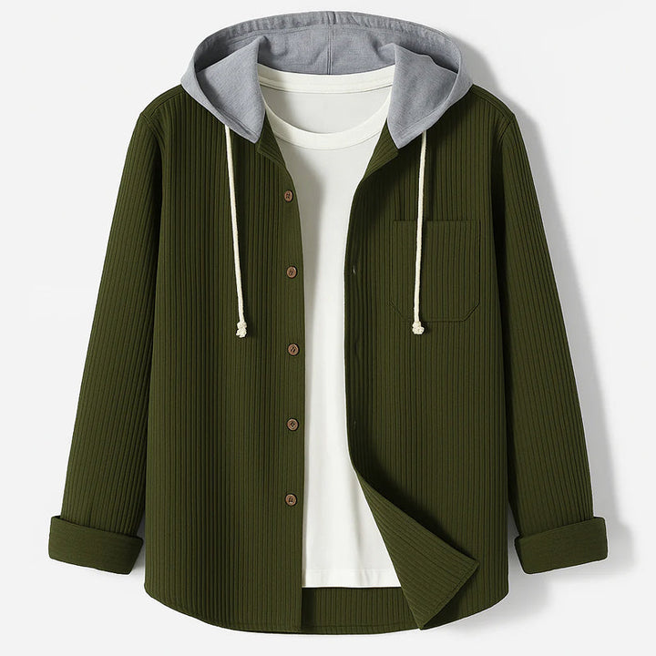 Hetty London Corduroy Hooded Shirt