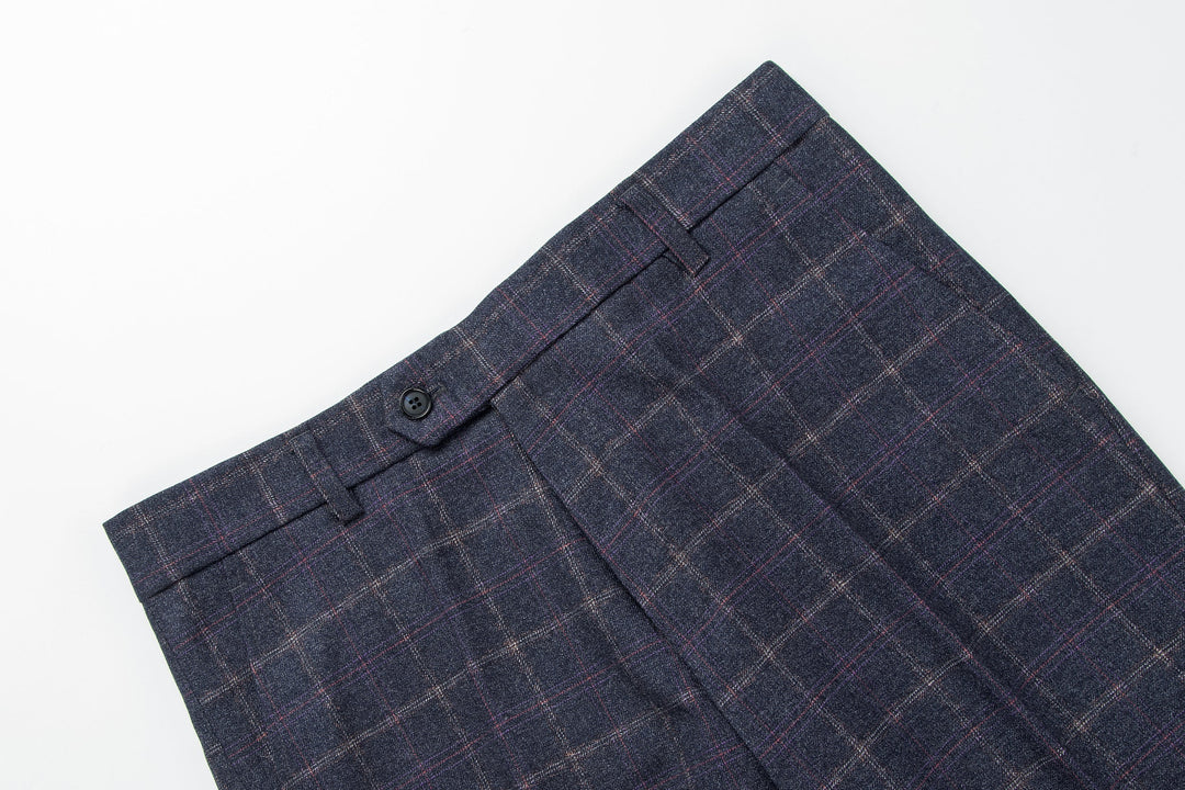 Julian - Windowpane Suit Trousers
