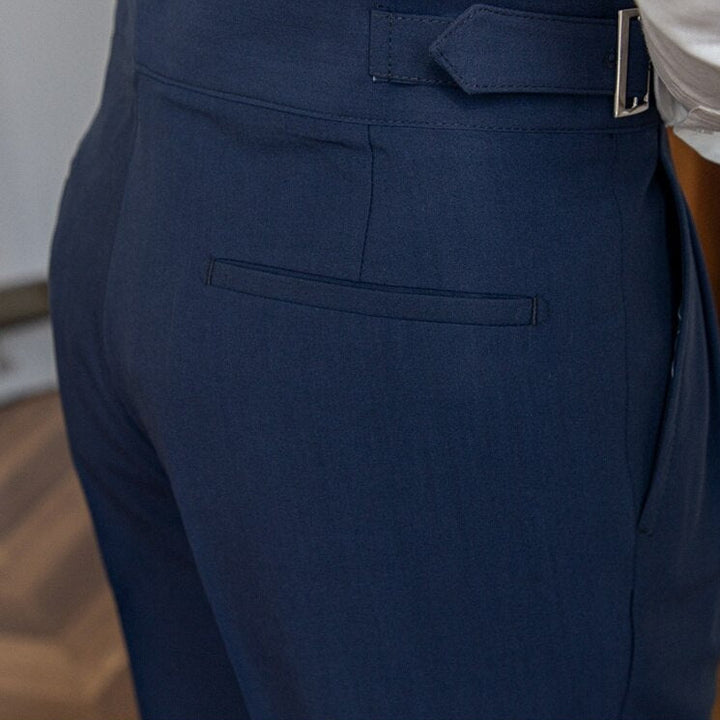 Hubert - Classic High-Waist Buckle Trousers