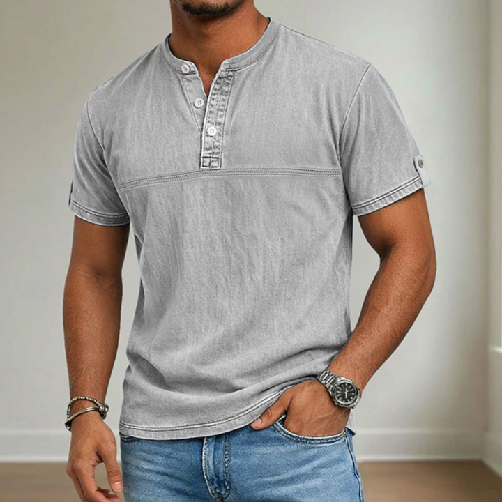 Hetty London Mandarin Collar Shirt for Men