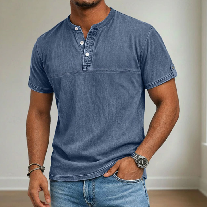 Hetty London Mandarin Collar Shirt for Men