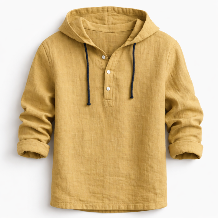Hetty London Linen Hooded Shirt for Men