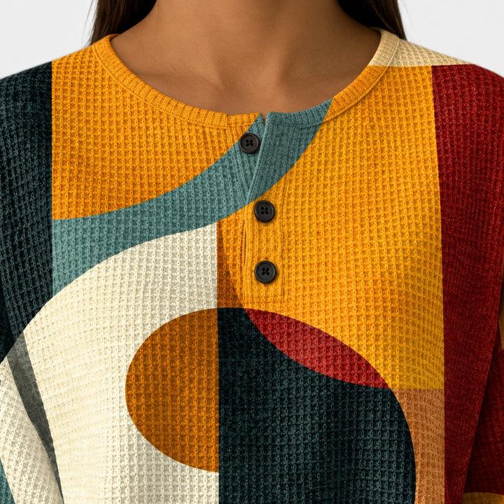 Leah | Jumper with Geometric Retro Pattern