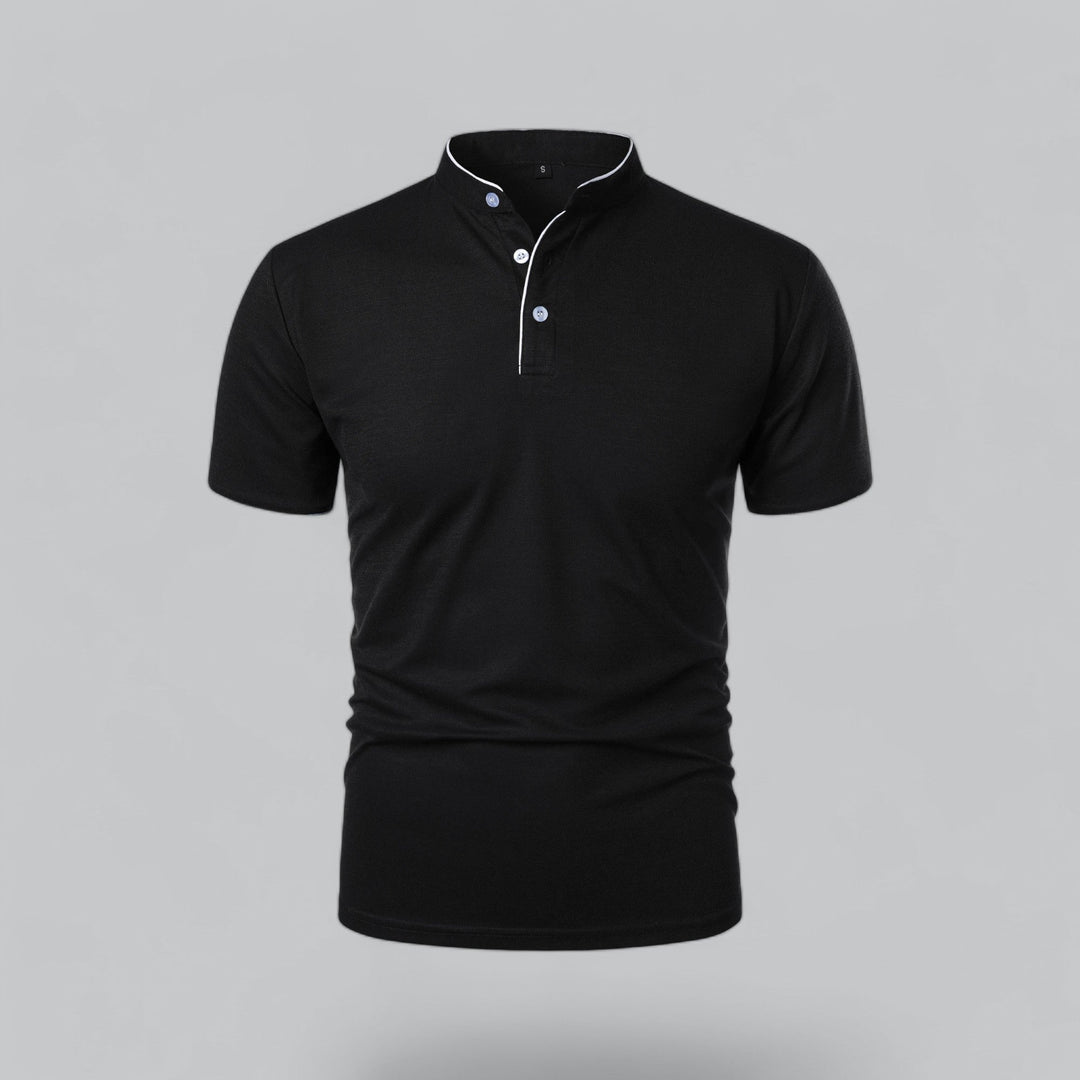 Hetty London Collarless Polo Shirt for Men