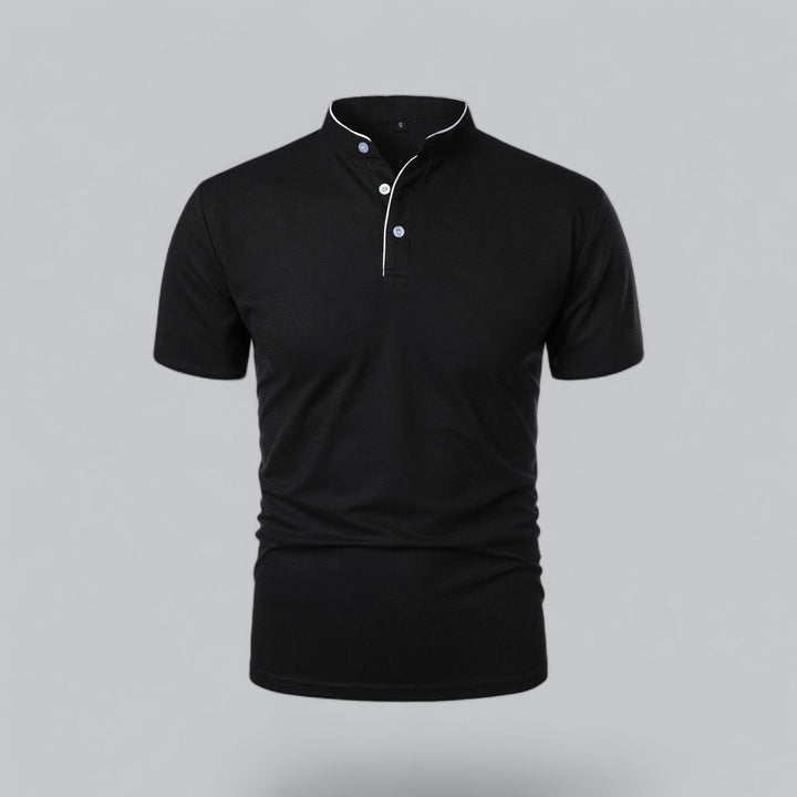 Hetty London Collarless Polo Shirt for Men