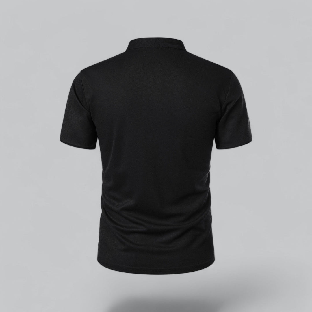 Hetty London Collarless Polo Shirt for Men