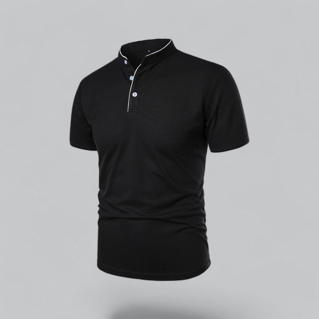 Hetty London Collarless Polo Shirt for Men