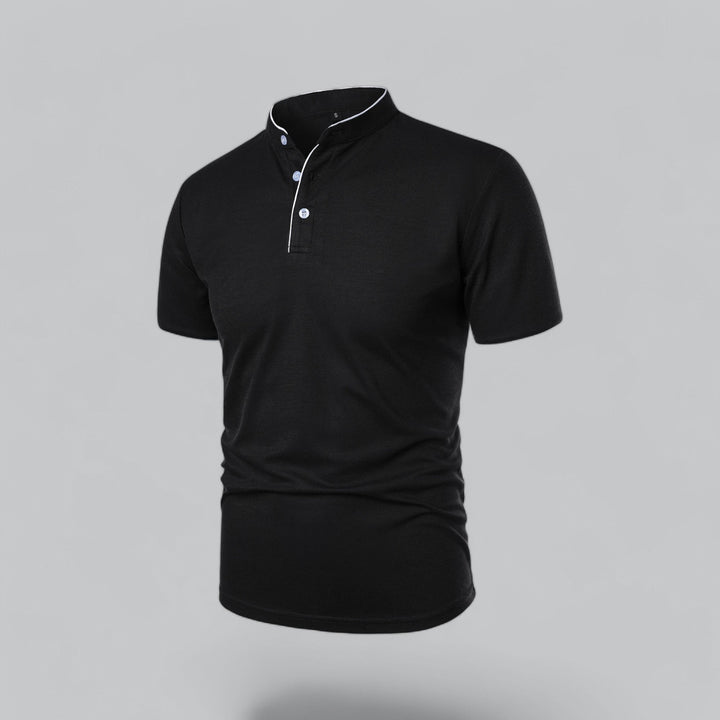 Hetty London Collarless Polo Shirt for Men