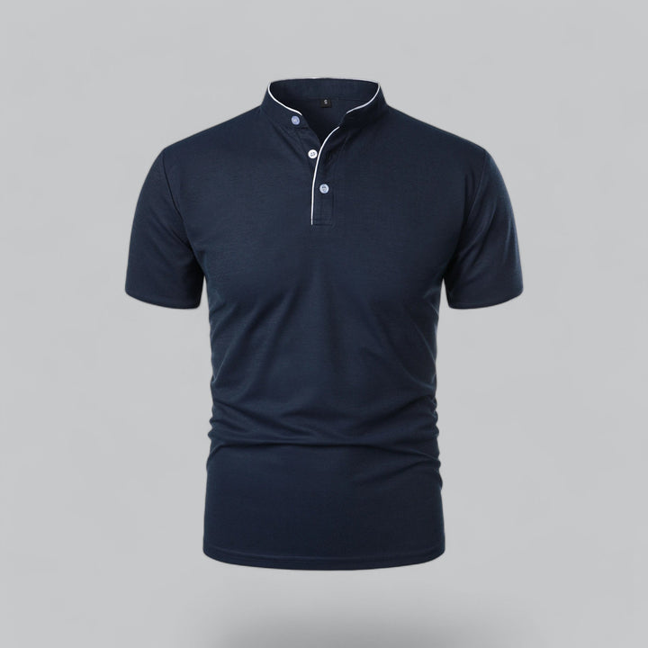 Hetty London Collarless Polo Shirt for Men