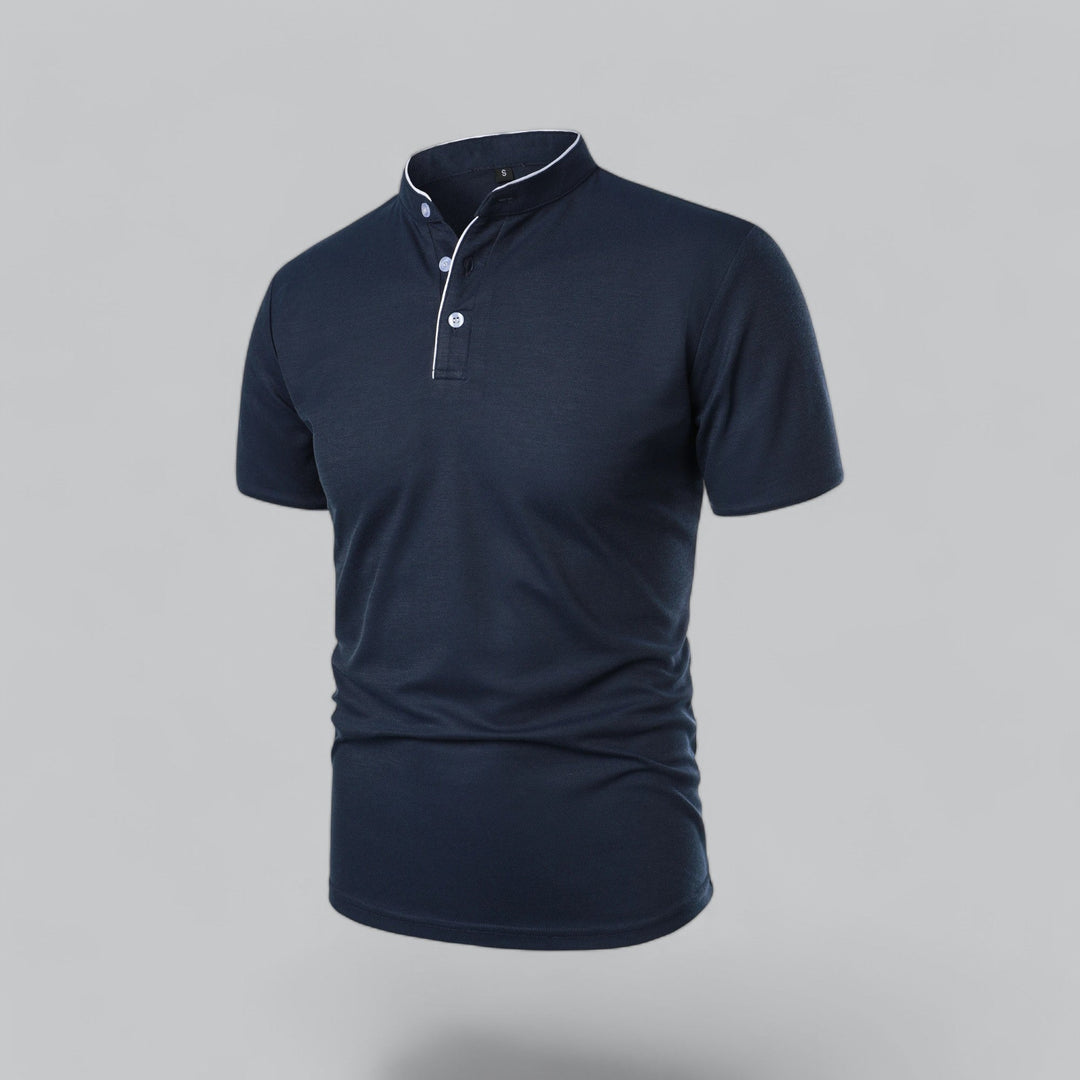 Hetty London Collarless Polo Shirt for Men