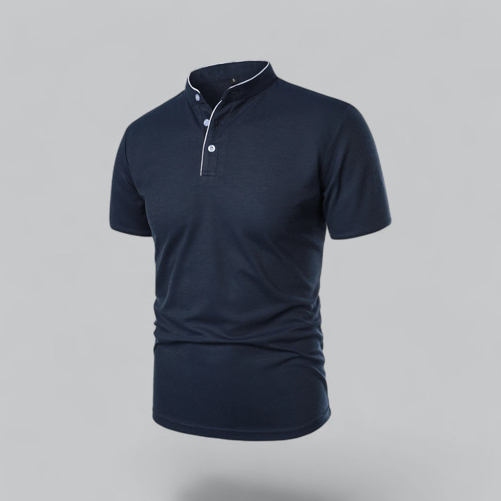 Hetty London Collarless Polo Shirt for Men