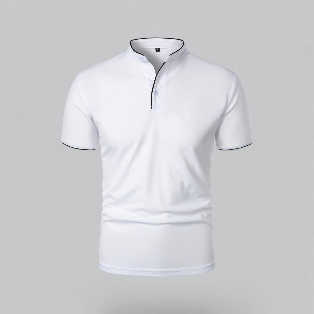 Hetty London Collarless Polo Shirt for Men