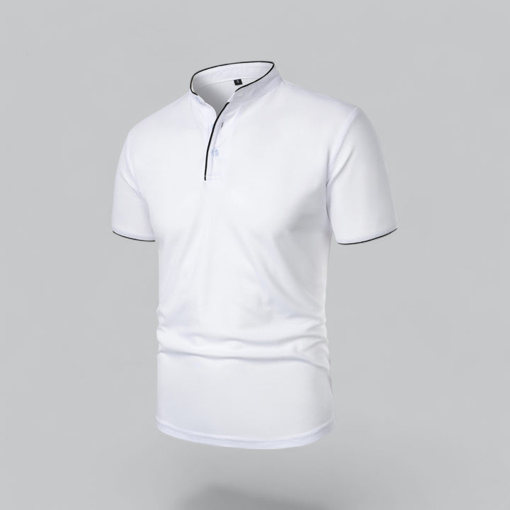 Hetty London Collarless Polo Shirt for Men