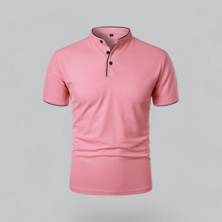 Hetty London Collarless Polo Shirt for Men