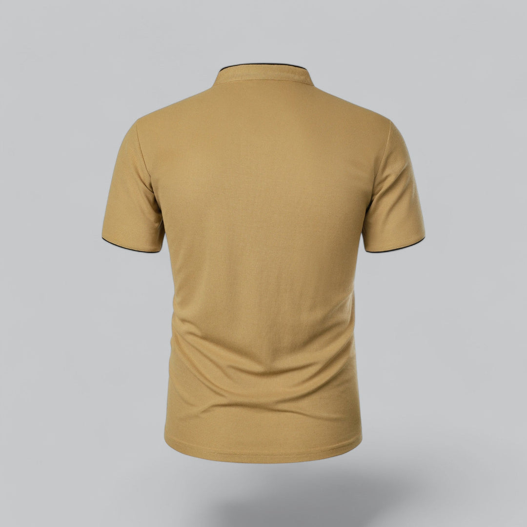 Hetty London Collarless Polo Shirt for Men